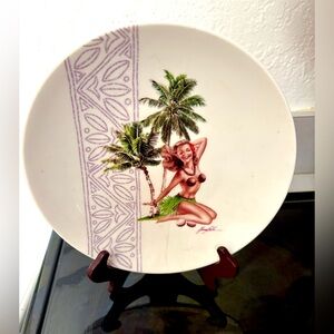 Hawaiian Palm Girl Series Collector Plate by Gary Palm